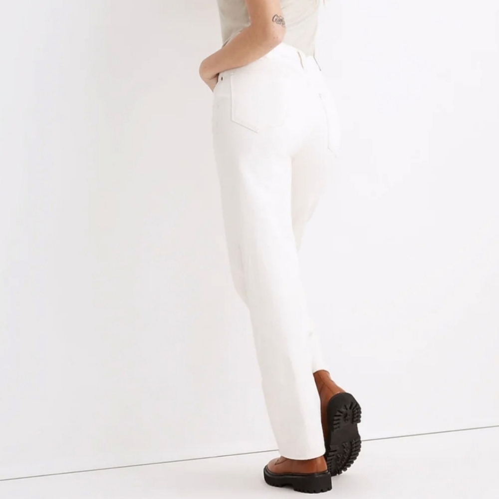Madewell Baggy Straight Jeans Womens 32 White Casual Comfy Retro Minimalist - Picture 6 of 11